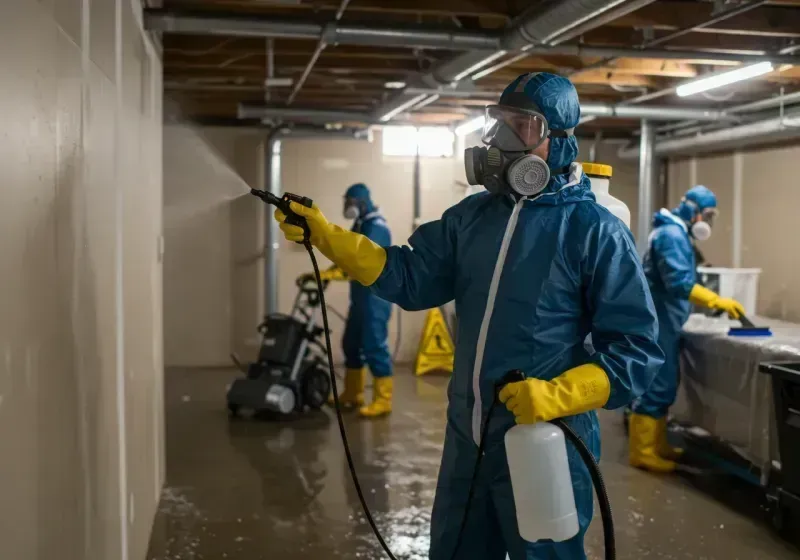 Basement Sanitization and Antimicrobial Treatment process in Hurst, TX